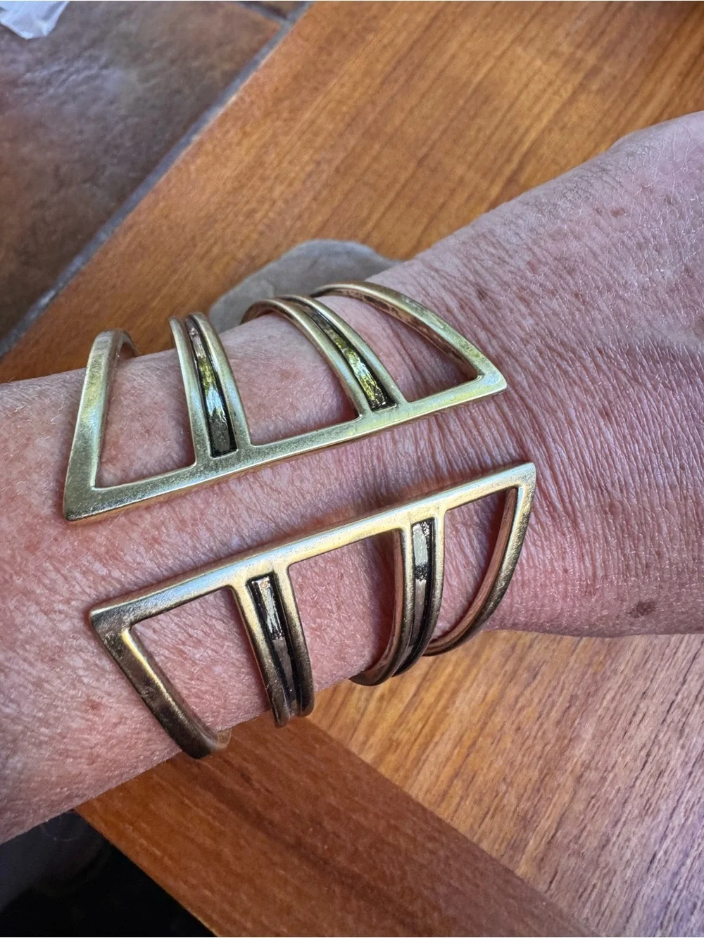 Jenny Bird Brushed Gold Openwork Cuff